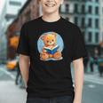 Cute Teddy Bear Reading Book Fun Graphic Youth