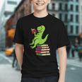 Dino Reading Read Reading Librarian Book Men Boys Kids Graphic Youth