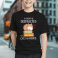 Easily Distracted By Cats And Books Reading Lover Bookish Graphic Youth Easily Distracted By Cats And Books Reading Lover Bookish Graphic Youth