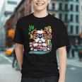 English Bulldog Reading a Book Dog Graphic Youth
