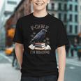F-CAW-F Crow Book Lover Reader Gothic Humor Graphic Youth