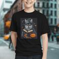 Halloween Girls Boys Cute Wolf Book Pumpkin Kids Halloween Graphic Youth Halloween Girls Boys Cute Wolf Book Pumpkin Kids Halloween Graphic Youth