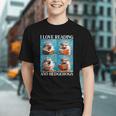 Hedgehog Love Reading And Hedgehogs Child Book Lover Graphic Youth