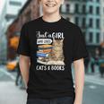 Just a Girl Who Loves Cats And Books Graphic Youth
