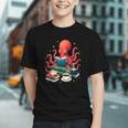 Octopus Reading Books Tea Coffee Graphic Youth