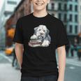 Old English Sheepdog Books Reading Dog Breed Graphic Graphic Youth
