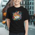 Open Book With Colorful Floral Reading Magic Graphic Youth