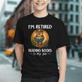 Owl I'm Retired Reading Books Is My Job Graphic Youth