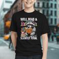 Well Read & Slightly Feral Raccoon Book Lover Graphic Graphic Youth