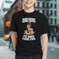 Read Books Drink Coffee Pet Dogs Fight Evil Bookworm Dog Graphic Youth