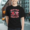 Read Your Heart Out Valentine Teacher Book Lover Graphic Youth