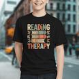 Reading Is My Therapy Book Lover Graphic Youth