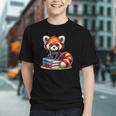Red Panda Books Lover Reading Bookworm Graphic Youth