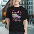 Retro Books Are My Love Language Valentine Book Lovers Graphic Youth Retro Books Are My Love Language Valentine Book Lovers Graphic Youth