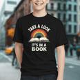Retro Rainbow Take A Look It's In A Book Reading Graphic Youth