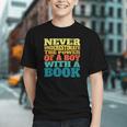 Retro Never Underestimate The Power Of a Boy With a Book Graphic Youth