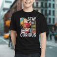 Stay Curious Monkey Reading Book Lover Bookworm Graphic Youth