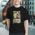 Teenage Mutant Ninja Turtles Retro Neon Comic Book Panels Graphic Youth