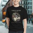 Tired Moms Book Club Dark Floral Coffee Skeleton Graphic Youth