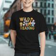 Wild About Reading Kid Love Wild Animal Books Back To School Graphic Youth Wild About Reading Kid Love Wild Animal Books Back To School Graphic Youth