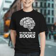 Women's My Brain Runs On Books Reading Bookworm Men Women Graphic Youth