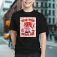Women's Read Your Heart Out Groovy Bookish Valentine Day Women Girls Graphic Youth