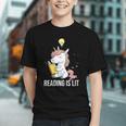 Women's Reading Is Lit Unicorn Library English Teacher Book Lover Graphic Youth Women's Reading Is Lit Unicorn Library English Teacher Book Lover Graphic Youth