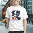 Adorable Book Lover Border Collie With Reading Glasses Cute Raglan Baseball Tee Graphic Youth Adorable Book Lover Border Collie With Reading Glasses Cute Raglan Baseball Tee Graphic Youth