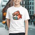 Adorable Book Lover Salmon With Reading Glasses Cute Graphic Youth