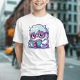 Adorable Book Lover Yeti With Reading Glasses Cute Graphic Youth Adorable Book Lover Yeti With Reading Glasses Cute Graphic Youth