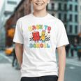 Back To School Checkered Book Pencil Groovy Teacher Student Graphic Youth