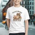 Bookish Feral Moms Book Club Raccoon Mother's Day Bookworm Graphic Youth