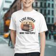 I Like Books More Than People Glasses Graphic Youth