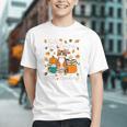 Cat Fall In Love With Reading Book Lover Autumn Graphic Youth
