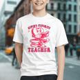 Cupid's Favorite Teacher Valentines Day Heart Book Lover Graphic Youth