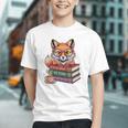 Cute Nerdy Fox Read Books Be Kind Stay Weird Book Club Premium Tri-Blend Graphic Youth