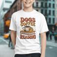Dogs Coffee Reading Book Lover Graphic Youth Dogs Coffee Reading Book Lover Graphic Youth