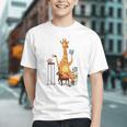 Giraffe Reading Tea Books Coffee Book Lover Graphic Graphic Youth