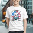 A Good Day To Read a Book Reading Eagle With American Flag Graphic Youth