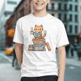 Kawaii Cat Coffee Books Teacher Men Women Girls Kids Graphic Youth