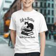 Life Is Better With Cats & Books Tuxedo Cat Mom Women Graphic Youth Life Is Better With Cats & Books Tuxedo Cat Mom Women Graphic Youth