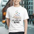 Live Laugh & Love Books Reading Butterfly Book Lover Bookish Premium Graphic Youth