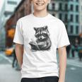 Raccoon With Book Cute Raccoons Reading Books Graphic Youth