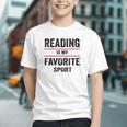 Reading Is My Favorite Sport Book Lover Quote Graphic Youth