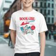 Retro Book Girl Summer For Women Beach Reading Graphic Youth