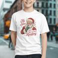 He Sees What You'Ve Been Reading Bookish Christmas Humor Graphic Youth He Sees What You'Ve Been Reading Bookish Christmas Humor Graphic Youth