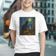 Van Gogh Starry Night Art Cat And Book Lovers Graphic Youth