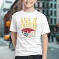 Wake Up Smarter Librarian Book Stack Premium Tri-Blend Graphic Youth
