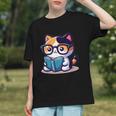 Adorable Book Lover Calico Cat With Reading Glasses Cute For Men Women Kids Graphic Youth Adorable Book Lover Calico Cat With Reading Glasses Cute For Men Women Kids Graphic Youth