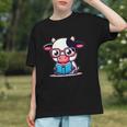 Adorable Book Lover Cow With Reading Glasses Cute Graphic Youth